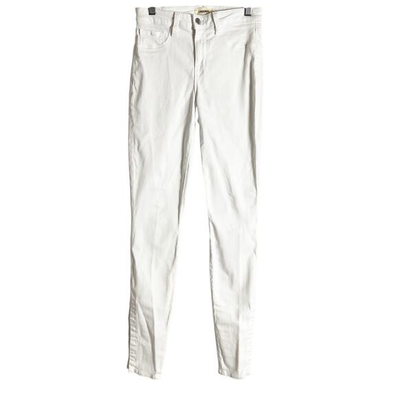 L’Agence White Side Slit High Rise Denim Skinny Jeans Size 25 - Picture 1 of 9